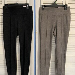 Nine West Stretch Knit Midrise Tummy Control Leggings X 2